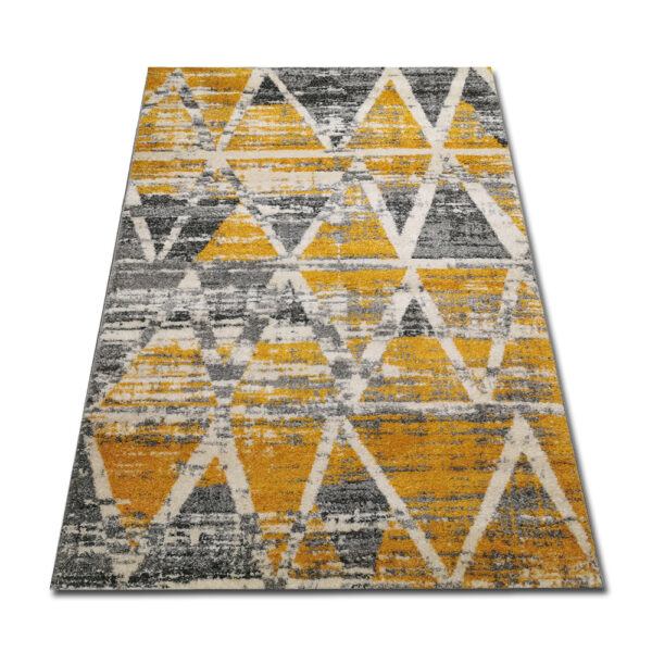 Współczesny żółty dywan